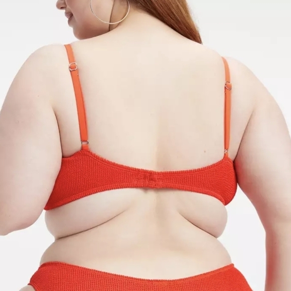 NWT Good American Women Always Fits Swim Bikini Bright Poppy Bra Sz 5/2XL - Picture 2 of 11